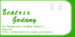 beatrix godany business card